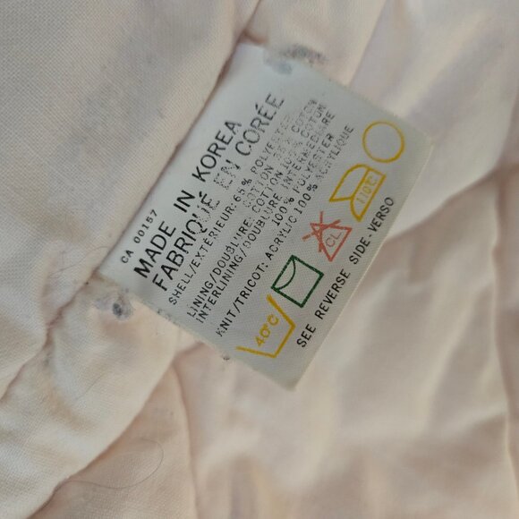 Vintage 80s Pastel Pink Puffer Ski Jacket Coat size M Fairy Harajuku Kawaiii - Picture 10 of 10